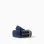 Braided belt with suedette details for boys, dark blue