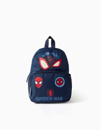 Backpack with Spider-Man prints for babies and boys, dark blue