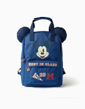 Backpack with Mickey prints and 3D ears for baby boys, dark blue