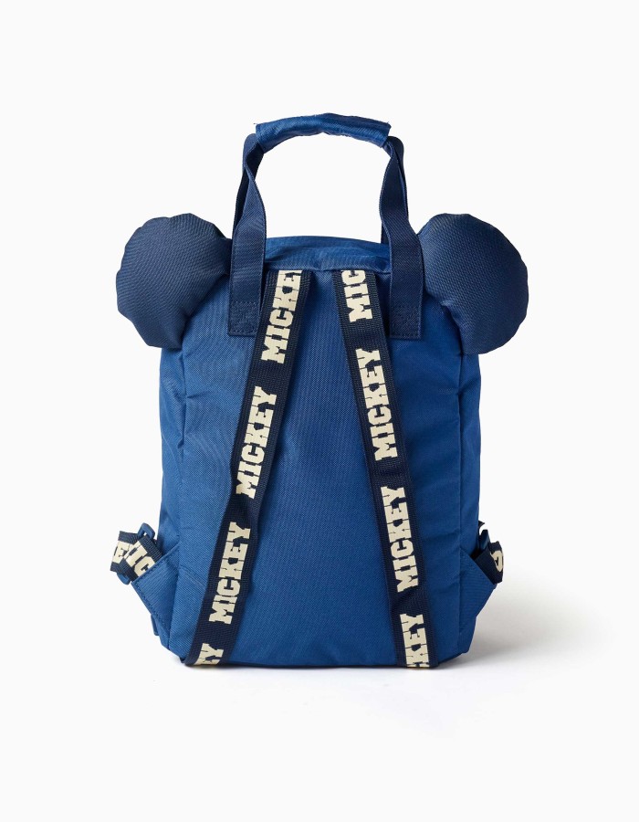 Backpack with Mickey prints and 3D ears for baby boys, dark blue