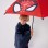 Automatic umbrella with Spider-Man print for boys, red