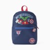 Backpack with Avengers prints and patches for boys, dark blue/red