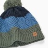 Beanie knitted with pom pom