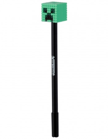 Minecraft black pen with silicone top for boys, assorted