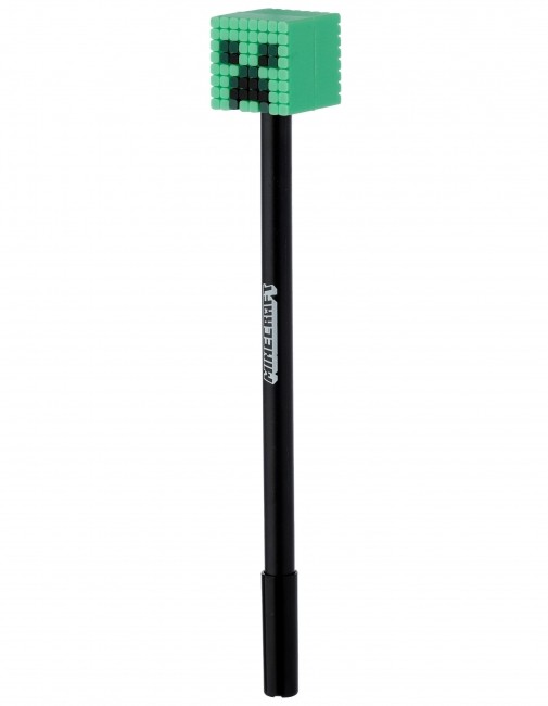 Minecraft black pen with silicone top for boys, assorted