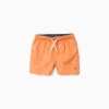 Short Swim Shorts for Boys 'Fast Dry', Orange
