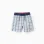 Checkered Swim Shorts for Boys 'You & Me', White/Blue