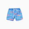 Swim Shorts for Boys 'You&Me x Graça Paz', Blue/White/Coral