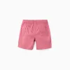 Swim shorts with drawstring and pocket for boys, dark pink