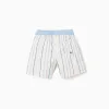 Swim shorts with ethnic stripes and drawstring B&S for boys, multicolour