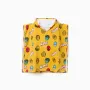 Hooded beach poncho in cotton with Marvel motif for boys, yellow