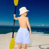 Swim shorts with print Carolina Celas x Zippy for boys, light blue