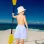 Swim shorts with print Carolina Celas x Zippy for boys, light blue