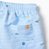 Swim shorts with print Carolina Celas x Zippy for boys, light blue