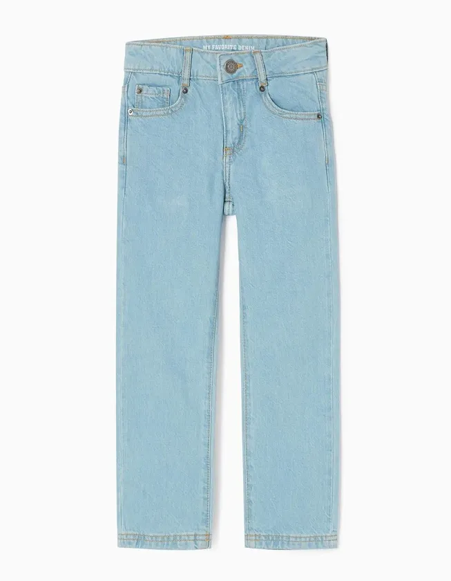 Cotton Jeans for Boys 'Straight Fit', Light Blue