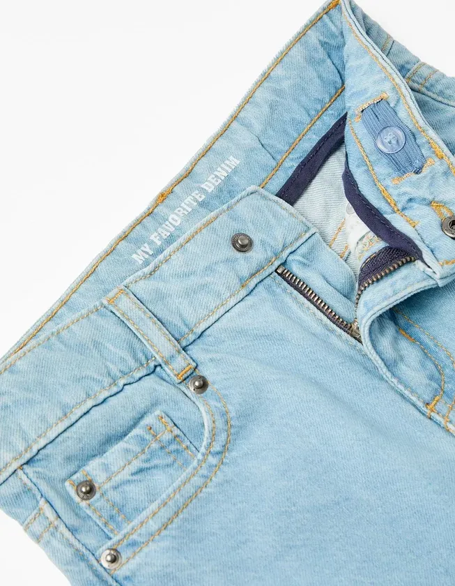 Cotton Jeans for Boys 'Straight Fit', Light Blue