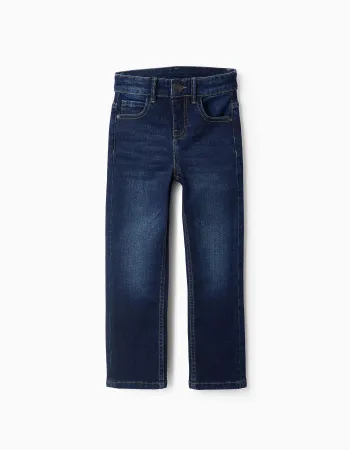Denim Trousers for Boys Slim Fit, Dark Blue