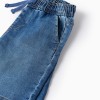 Denim Shorts with Drawstring for Boys 'Midi', Blue