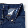 Straight fit denim trousers for boys, dark blue