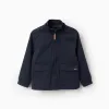 Hooded Jacket with Removable Hood for Boys, Dark Blue