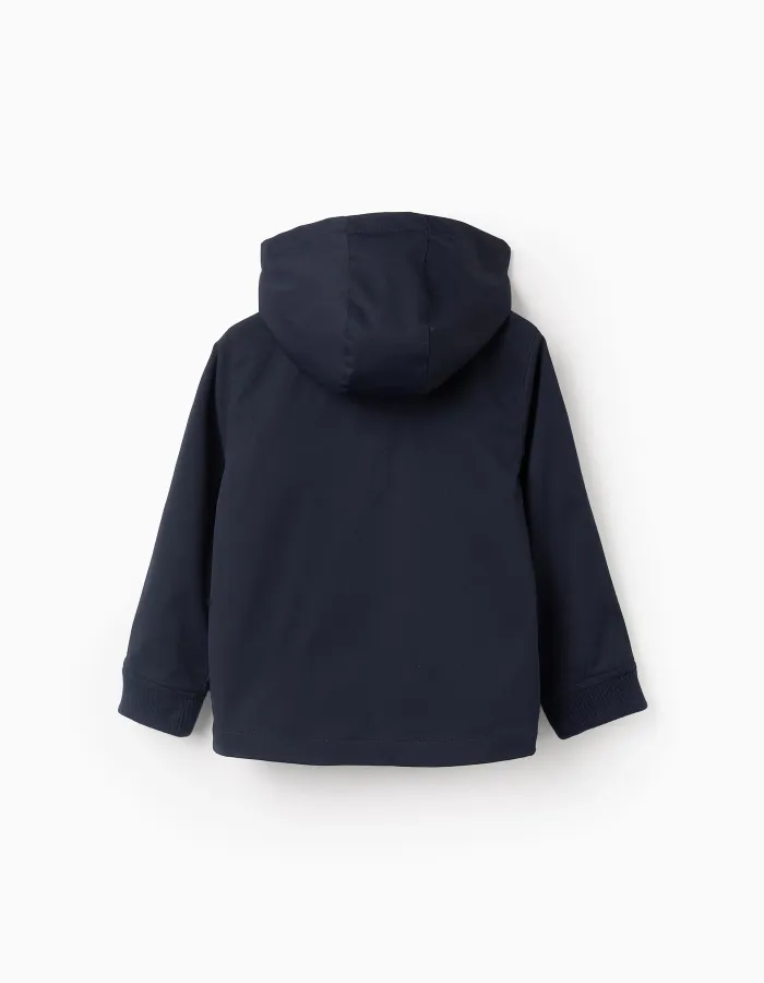 Hooded Jacket with Removable Hood for Boys, Dark Blue