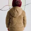 Padded Jacket with Hood for Boys, Brown