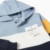 Cotton Hoodie with Colour Block for Boys, Multicolour