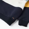 Cotton Hoodie with Colour Block for Boys, Multicolour