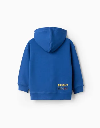 Hooded Cotton Jacket for Boys 'Bold Lines', Blue