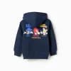 Cotton Hooded Jacket for Boys 'Sonic & Friends', Dark Blue