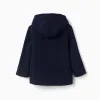Hooded overcoat with quilted lining You&Me for boys, dark blue