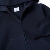 Hooded fleece jacket with pockets for boys, dark blue