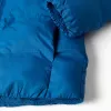 Hooded thermal quilted jacket with pockets for boys, blue