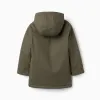 Boys' Dark Green Rubber Parka