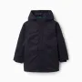 3-in-1 padded parka with hood for boys, navy blue/dark green