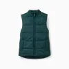 3-in-1 padded parka with hood for boys, navy blue/dark green
