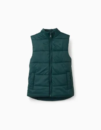 3-in-1 padded parka with hood for boys, navy blue/dark green