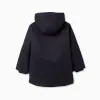 3-in-1 padded parka with hood for boys, navy blue/dark green