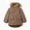 Hooded parka with sherpa lining for boys, greyish-brown