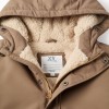 Hooded parka with sherpa lining for boys, greyish-brown