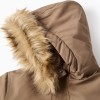Hooded parka with sherpa lining for boys, greyish-brown