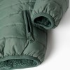 Reversible puffer jacket with sherpa for boys, dark green