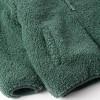 Reversible puffer jacket with sherpa for boys, dark green
