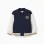 Brushed bomber jacket with print for boys, navy blue/white/yellow