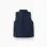 Puffer vest with polar fleece lining and pockets for boys, navy blue