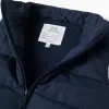 Puffer vest with polar fleece lining and pockets for boys, navy blue