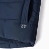 Puffer vest with polar fleece lining and pockets for boys, navy blue