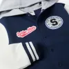 Brushed hooded bomber jacket Spider-Man for boys, navy blue/white