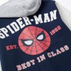 Brushed hooded bomber jacket Spider-Man for boys, navy blue/white