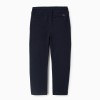 Trousers in Cotton Piqué for Boys 'Slim', Dark Blue